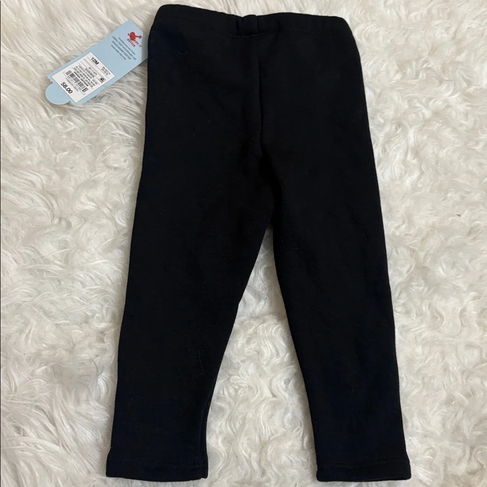 NWT Cat & Jack Black Cozy Legging Size 12M